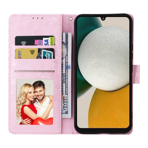 Bronzing Painting RFID Leather Phone Case, For Samsung Galaxy A34 5G, For Samsung Galaxy A54 5G