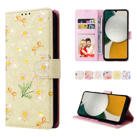 Bronzing Painting RFID Leather Phone Case, For Samsung Galaxy A34 5G, For Samsung Galaxy A54 5G