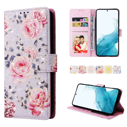 Bronzing Painting RFID Leather Phone Case, For Samsung Galaxy A34 5G, For Samsung Galaxy A54 5G