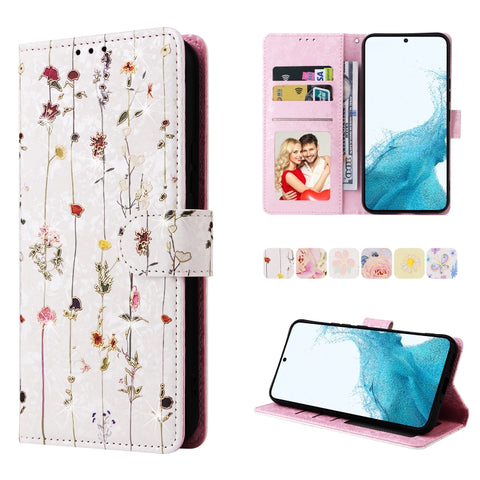 Bronzing Painting RFID Leather Phone Case, For Samsung Galaxy A34 5G, For Samsung Galaxy A54 5G
