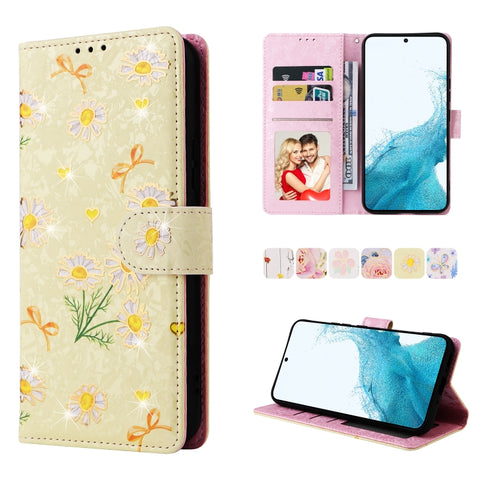 Bronzing Painting RFID Leather Phone Case, For Samsung Galaxy A34 5G, For Samsung Galaxy A54 5G