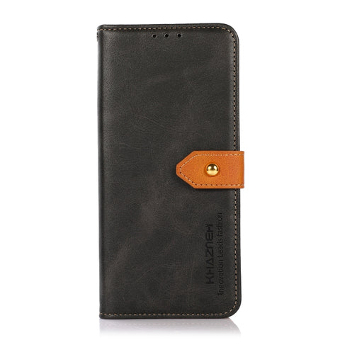 KHAZNEH Dual-color Cowhide Texture Flip Leather Phone Case, For Samsung Galaxy M14