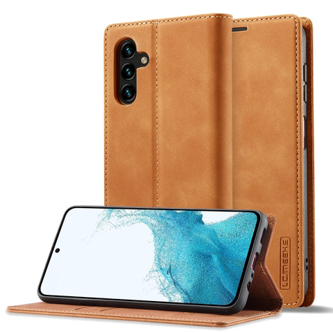 LC.IMEEKE Strong Magnetism Ultra-thin Matte Leather Phone Case, For Samsung Galaxy A34 5G