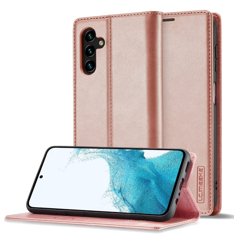 LC.IMEEKE Strong Magnetism Ultra-thin Matte Leather Phone Case, For Samsung Galaxy A34 5G