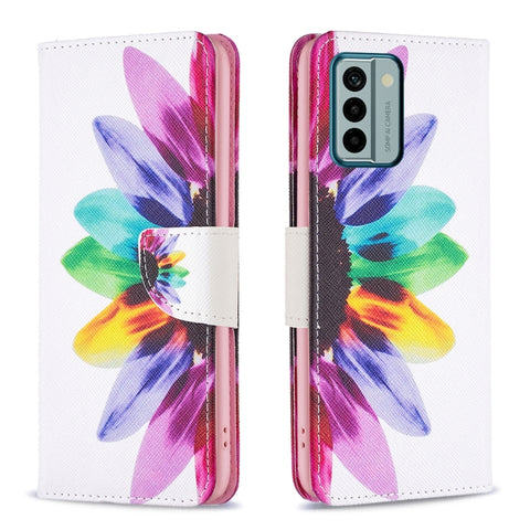 Colored Drawing Pattern Leather Phone Case, For Nokia G22