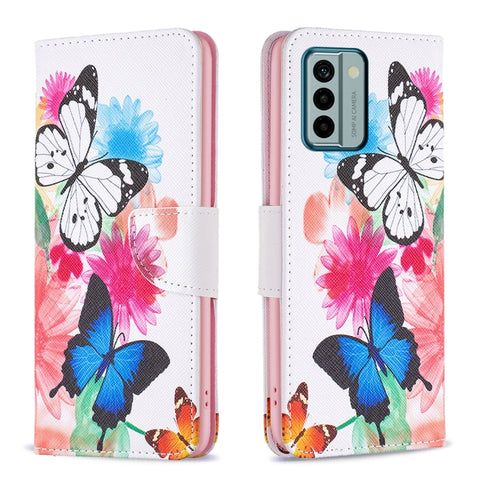 Colored Drawing Pattern Leather Phone Case, For Nokia G22