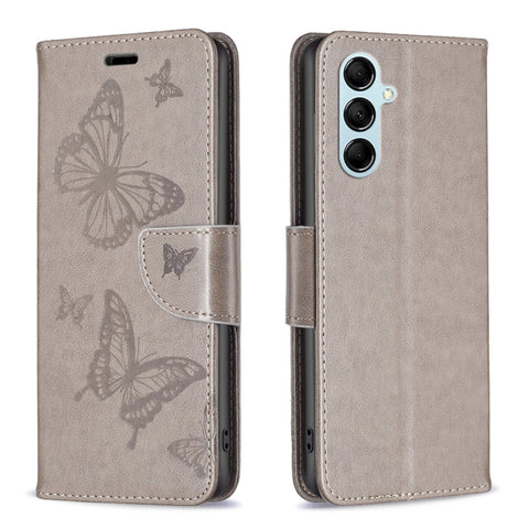 Two Butterflies Embossing Leather Phone Case, For Xiaomi Redmi Note 12 4G Global, For Nokia G22, For Samsung Galaxy A24 4G, For Samsung Galaxy M14 5G