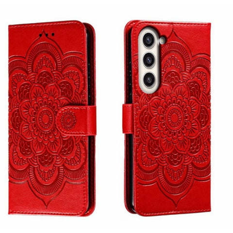 Sun Mandala Embossing Pattern Phone Leather Case, For Samsung Galaxy S23+ 5G, For Samsung Galaxy S23 Ultra 5G