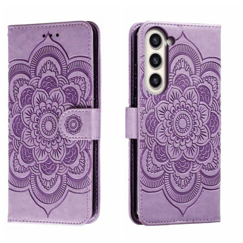 Sun Mandala Embossing Pattern Phone Leather Case, For Samsung Galaxy S23+ 5G, For Samsung Galaxy S23 Ultra 5G