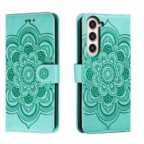 Sun Mandala Embossing Pattern Phone Leather Case, For Samsung Galaxy S23+ 5G, For Samsung Galaxy S23 Ultra 5G