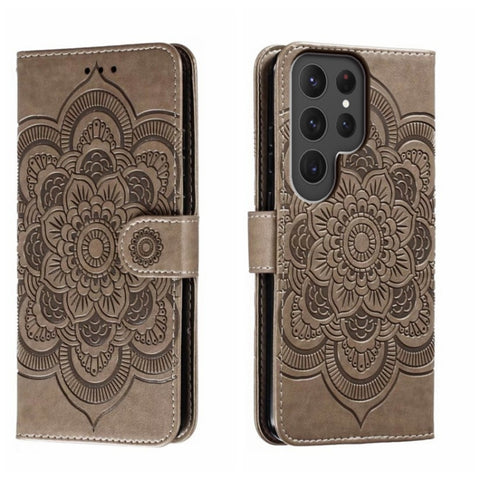 Sun Mandala Embossing Pattern Phone Leather Case, For Samsung Galaxy S23+ 5G, For Samsung Galaxy S23 Ultra 5G