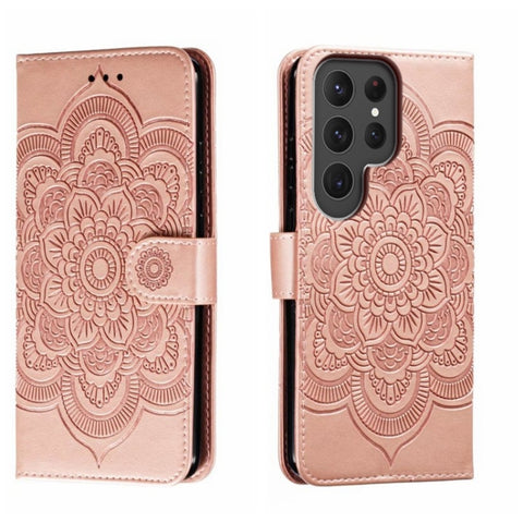 Sun Mandala Embossing Pattern Phone Leather Case, For Samsung Galaxy S23+ 5G, For Samsung Galaxy S23 Ultra 5G