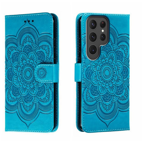 Sun Mandala Embossing Pattern Phone Leather Case, For Samsung Galaxy S23+ 5G, For Samsung Galaxy S23 Ultra 5G