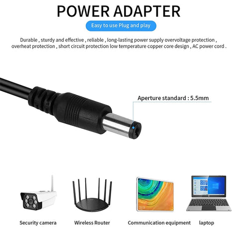 DC Female to DC Male Power Connection Extension Cable, 0.37m 4 in 1, 0.42m 8 in 1, 0.37m 2 in 1, 0.37m 6 in 1, 0.37m 3 in 1, 0.5m 16 in 1