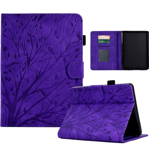 Fortune Tree Pressure Flower PU Tablet Case with Wake-up / Sleep Function, For Amazon Fire 7 2022, For Amazon Kindle Paperwhite / 2 / 3 / 4, For Amazon Kindle Paperwhite 2021, For Lenovo M10 HD 2nd X306X, For Huawei MatePad SE                          ...