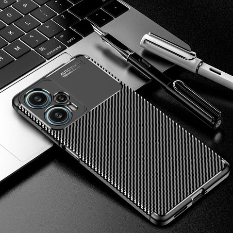 Carbon Fiber Texture Shockproof TPU Phone Case, For Xiaomi Redmi Note 12 Turbo, For Samsung Galaxy M14