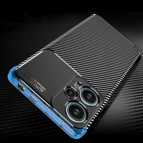 Carbon Fiber Texture Shockproof TPU Phone Case, For Xiaomi Redmi Note 12 Turbo, For Samsung Galaxy M14