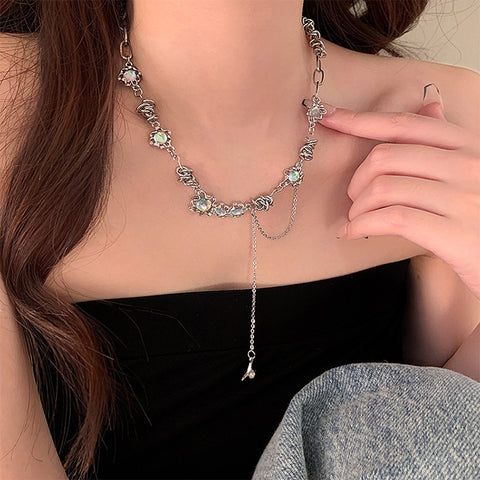 Ladies Alphabet Versatile Titanium Steel Necklace Twist Chain, XL2001, XL1951, XL1400, XL1437, XL2010, XL1505, XL1839, XL1864, XL1502, XL1570, XL1170, XL1459, XL1788, XL1780, XL1946, XL1089, XL1958, XL1790, XL1893