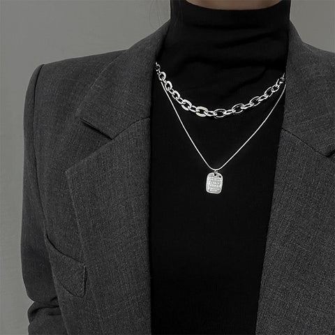Ladies Alphabet Versatile Titanium Steel Necklace Twist Chain, XL2001, XL1951, XL1400, XL1437, XL2010, XL1505, XL1839, XL1864, XL1502, XL1570, XL1170, XL1459, XL1788, XL1780, XL1946, XL1089, XL1958, XL1790, XL1893