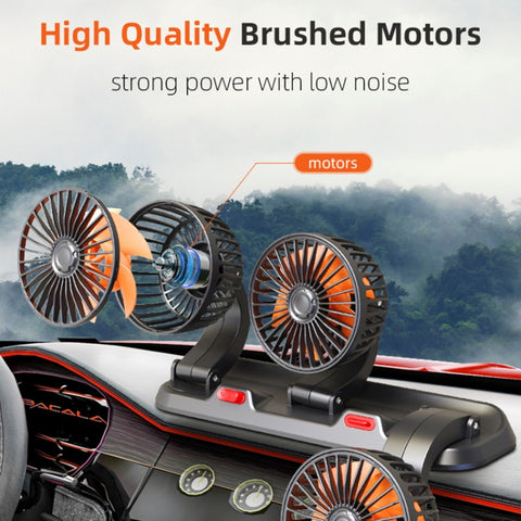 F4310 360-Degree Rotating Adjustable Car Three-Head Fan, F4310 USB Universal, F4310 12V Cigarette Lighter, F4310 24V Cigarette Lighter