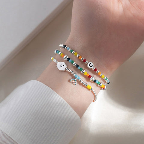 Sterling Silver Gypsophila Beanie Ladies Bracelet, Specification:SL0004, SL0004, SL0153, SL0543, SL0741, SL0490, SL0141, SL0719, SL0752, SL0654, SL0651, SL0661, SL0742, SL0743, SL0744, SL0751, SL0754, SL0700, SL0740, XL0140, SL0423, XL1194, JL0004 Ankl...