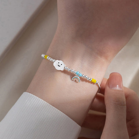 Sterling Silver Gypsophila Beanie Ladies Bracelet, Specification:SL0004, SL0004, SL0153, SL0543, SL0741, SL0490, SL0141, SL0719, SL0752, SL0654, SL0651, SL0661, SL0742, SL0743, SL0744, SL0751, SL0754, SL0700, SL0740, XL0140, SL0423, XL1194, JL0004 Ankl...