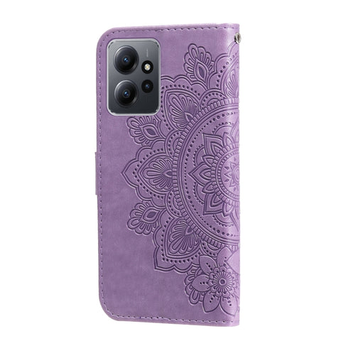 7-petal Flowers Embossing Leather Phone Case, For Xiaomi Redmi Note 12 4G Global, For Honor Magic5 Pro, For Samsung Galaxy M14 5G