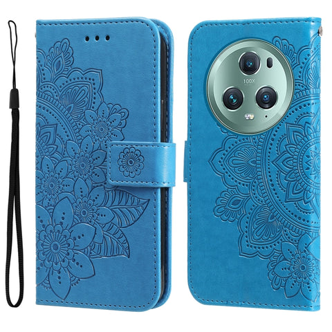 7-petal Flowers Embossing Leather Phone Case, For Xiaomi Redmi Note 12 4G Global, For Honor Magic5 Pro, For Samsung Galaxy M14 5G