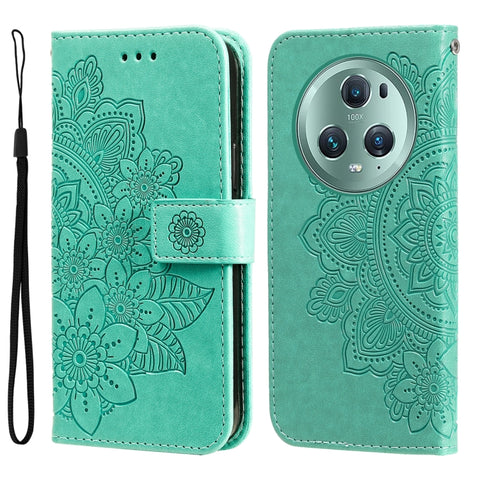 7-petal Flowers Embossing Leather Phone Case, For Xiaomi Redmi Note 12 4G Global, For Honor Magic5 Pro, For Samsung Galaxy M14 5G