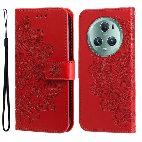 7-petal Flowers Embossing Leather Phone Case, For Xiaomi Redmi Note 12 4G Global, For Honor Magic5 Pro, For Samsung Galaxy M14 5G