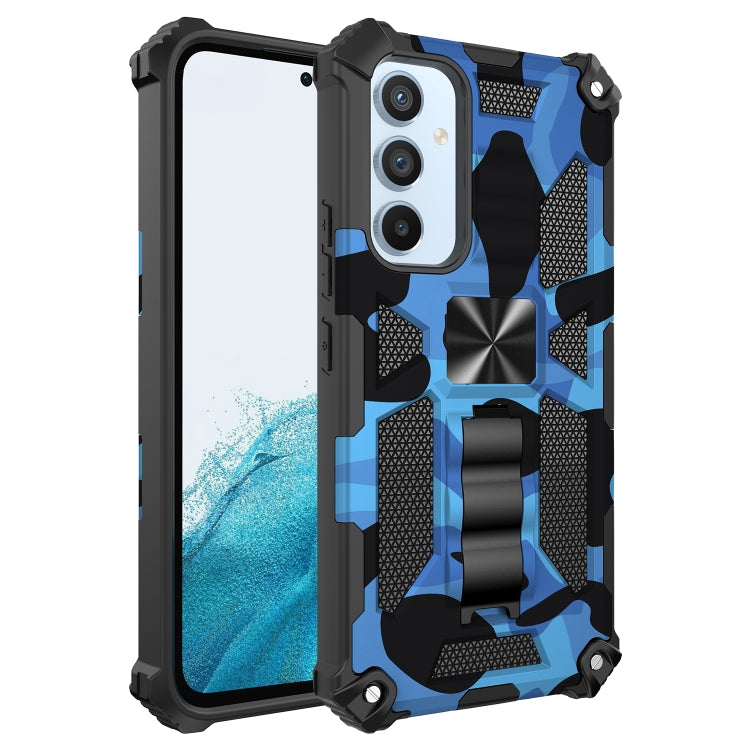 Camouflage Armor Shockproof TPU + PC Magnetic Protective Phone Case with Holder, For Samsung Galaxy A54 5G
