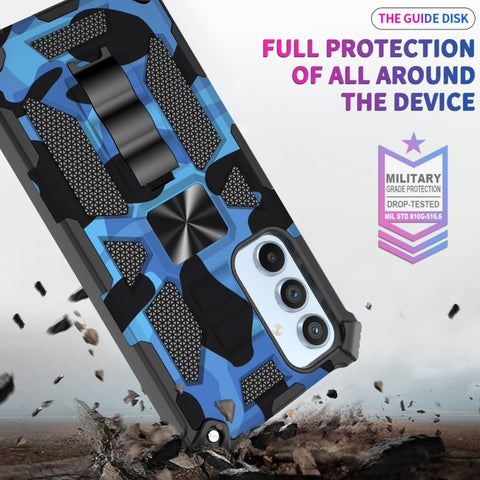 Camouflage Armor Shockproof TPU + PC Magnetic Protective Phone Case with Holder, For Samsung Galaxy A54 5G