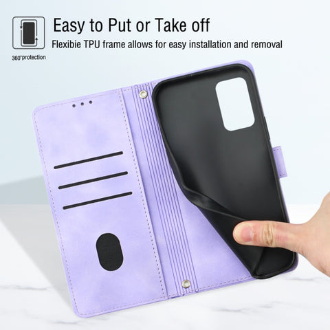 Skin-feel Embossed Leather Phone Case, For Samsung Galaxy A02s 164mm, For Samsung Galaxy A02s 166mm, For Samsung Galaxy A03 166mm EU Version, For Samsung Galaxy A03 164mm Global, For Samsung Galaxy A23 JP Version, For Samsung Galaxy A24 4G             ...