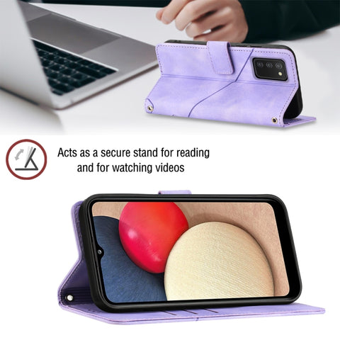 Skin-feel Embossed Leather Phone Case, For Samsung Galaxy A02s 164mm, For Samsung Galaxy A02s 166mm, For Samsung Galaxy A03 166mm EU Version, For Samsung Galaxy A03 164mm Global, For Samsung Galaxy A23 JP Version, For Samsung Galaxy A24 4G             ...