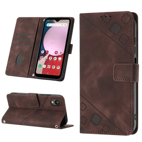 Skin-feel Embossed Leather Phone Case, For Samsung Galaxy A02s 164mm, For Samsung Galaxy A02s 166mm, For Samsung Galaxy A03 166mm EU Version, For Samsung Galaxy A03 164mm Global, For Samsung Galaxy A23 JP Version, For Samsung Galaxy A24 4G             ...