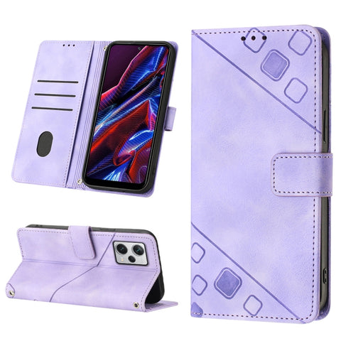 Skin-feel Embossed Leather Phone Case, For Samsung Galaxy A02s 164mm, For Samsung Galaxy A02s 166mm, For Samsung Galaxy A03 166mm EU Version, For Samsung Galaxy A03 164mm Global, For Samsung Galaxy A23 JP Version, For Samsung Galaxy A24 4G             ...