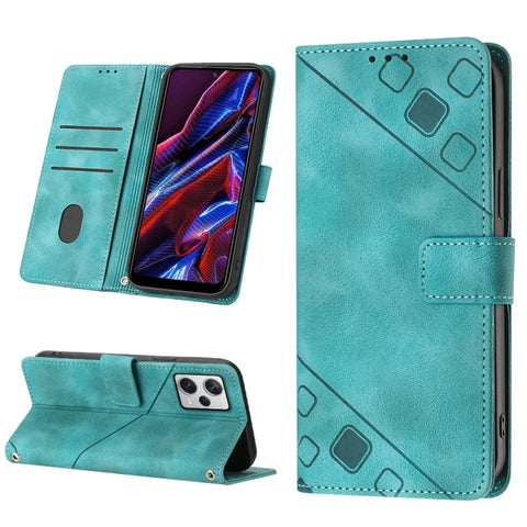 Skin-feel Embossed Leather Phone Case, For Samsung Galaxy A02s 164mm, For Samsung Galaxy A02s 166mm, For Samsung Galaxy A03 166mm EU Version, For Samsung Galaxy A03 164mm Global, For Samsung Galaxy A23 JP Version, For Samsung Galaxy A24 4G             ...