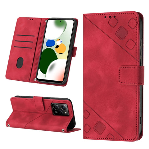 Skin-feel Embossed Leather Phone Case, For Samsung Galaxy A02s 164mm, For Samsung Galaxy A02s 166mm, For Samsung Galaxy A03 166mm EU Version, For Samsung Galaxy A03 164mm Global, For Samsung Galaxy A23 JP Version, For Samsung Galaxy A24 4G             ...