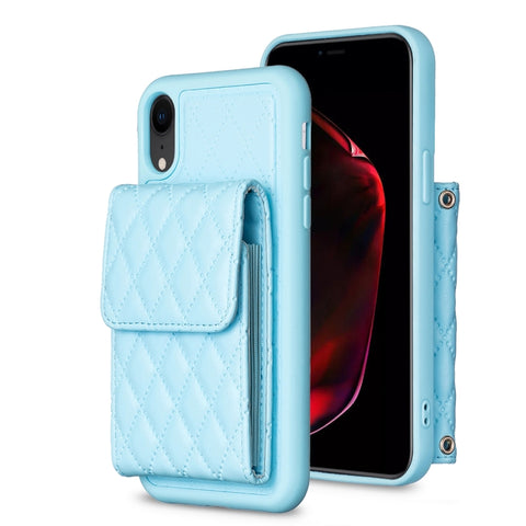 Vertical Wallet Rhombic Leather Phone Case, For iPhone 11, For iPhone 11 Pro, For iPhone 11 Pro Max, For iPhone X / XS, For iPhone XR, For iPhone XS Max, For iPhone SE 2022 / SE 2020 / 7 / 8, For iPhone 7 Plus / 8 Plus