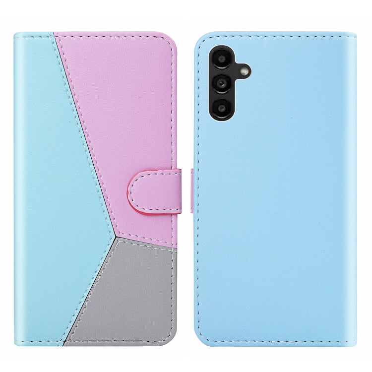 Tricolor Stitching Flip Leather Phone Case, For Samsung Galaxy A34 5G
