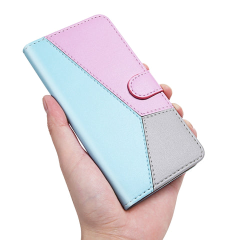 Tricolor Stitching Flip Leather Phone Case, For Samsung Galaxy A34 5G