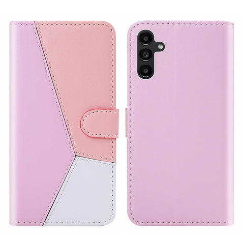 Tricolor Stitching Flip Leather Phone Case, For Samsung Galaxy A34 5G