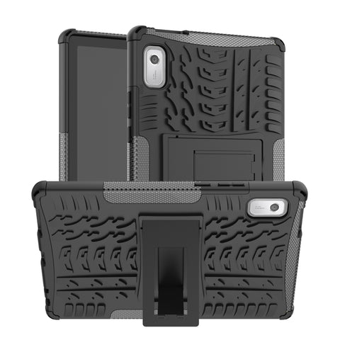 Tire Texture TPU + PC Phone Case with Holder, For Samsung Galaxy A24 4G, For Xiaomi Redmi 12C, For Xiaomi Poco C55, For Lenovo Tab M9