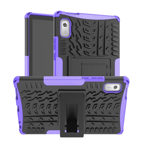 Tire Texture TPU + PC Phone Case with Holder, For Samsung Galaxy A24 4G, For Xiaomi Redmi 12C, For Xiaomi Poco C55, For Lenovo Tab M9