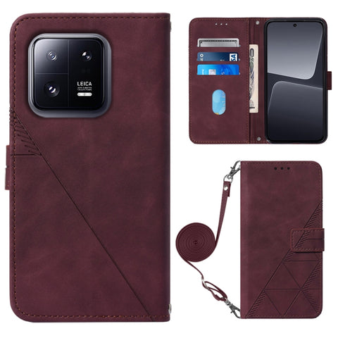 Crossbody 3D Embossed Flip Leather Phone Case, For Google Pixel 8, For Google Pixel 8 Pro, For Xiaomi Redmi Note 12 4G Global, For Xiaomi Redmi Note 12 Pro+ 5G Global, For Xiaomi 13, For Xiaomi 13 Lite 5G, For Xiaomi 13 Pro, For Xiaomi Poco X5 Pro 5G