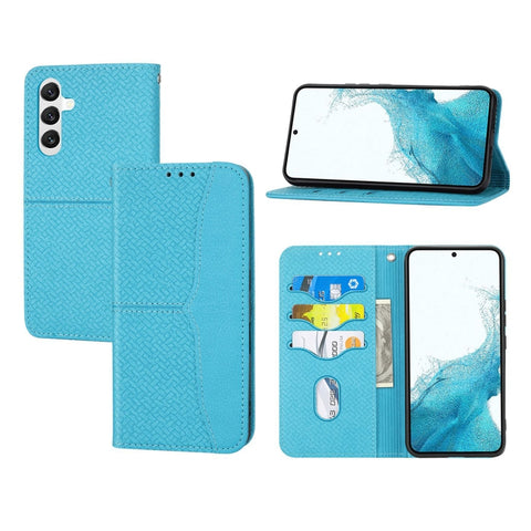 Woven Texture Stitching Magnetic Leather Phone Case, For Samsung Galaxy A14 5G, For Samsung Galaxy A34 5G