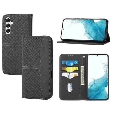 Woven Texture Stitching Magnetic Leather Phone Case, For Samsung Galaxy A14 5G, For Samsung Galaxy A34 5G
