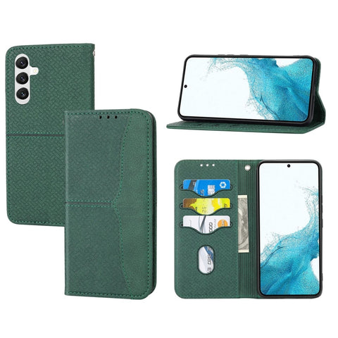Woven Texture Stitching Magnetic Leather Phone Case, For Samsung Galaxy A14 5G, For Samsung Galaxy A34 5G