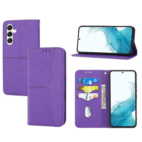 Woven Texture Stitching Magnetic Leather Phone Case, For Samsung Galaxy A14 5G, For Samsung Galaxy A34 5G