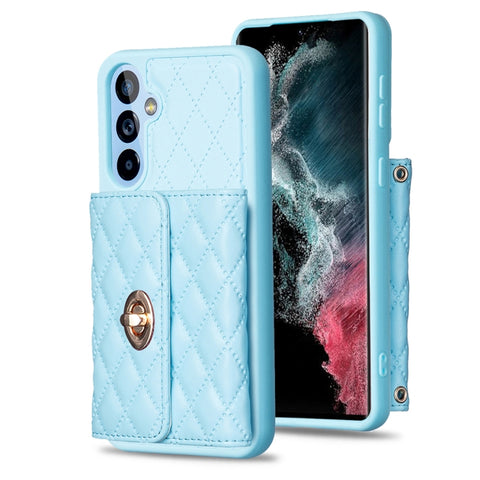 Horizontal Metal Buckle Wallet Rhombic Leather Phone Case, For Samsung Galaxy A54 5G